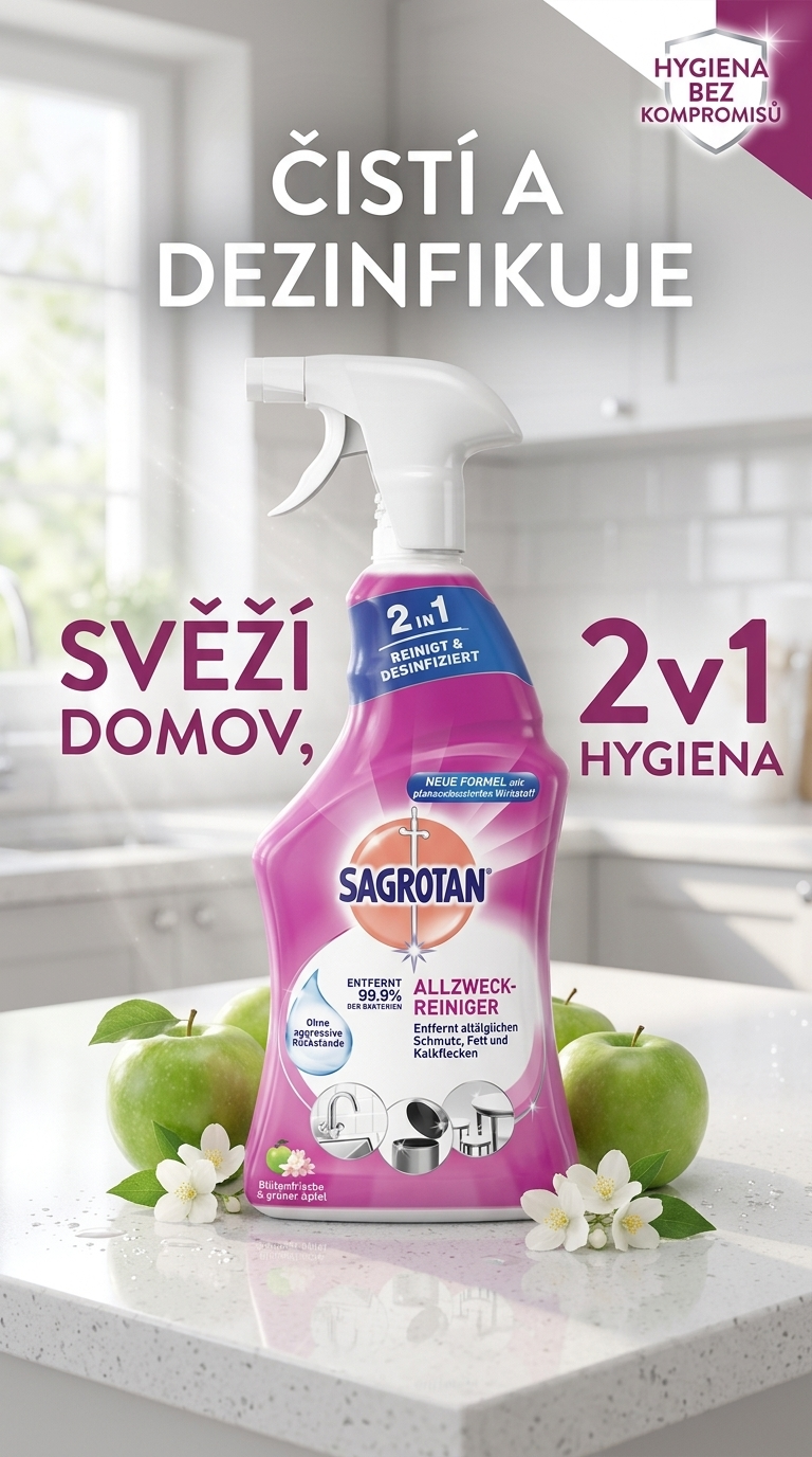 Sagrotan čistič 2v1 - lifestyle poster