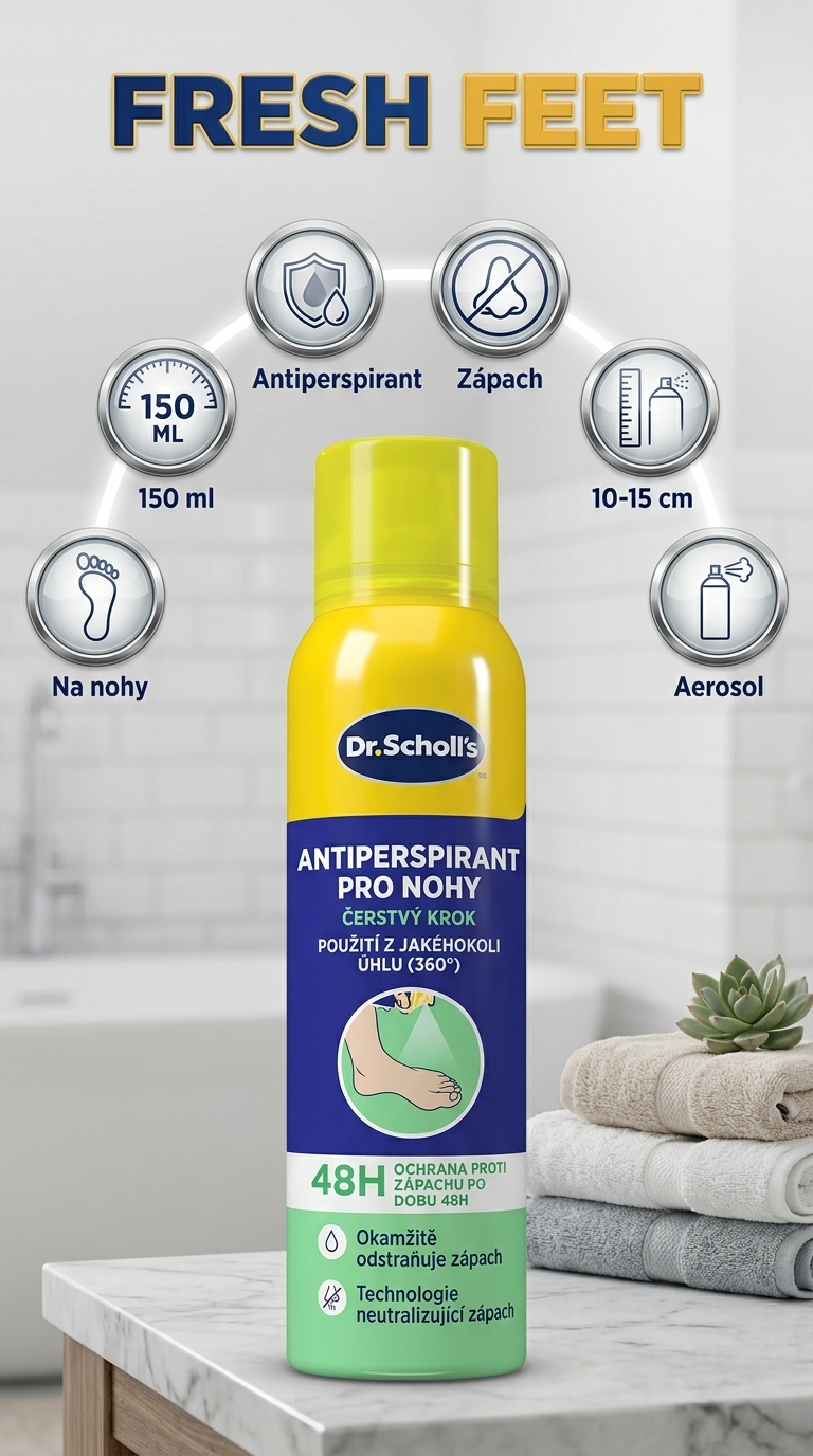 Scholl Fresh Step - mobilní infografika