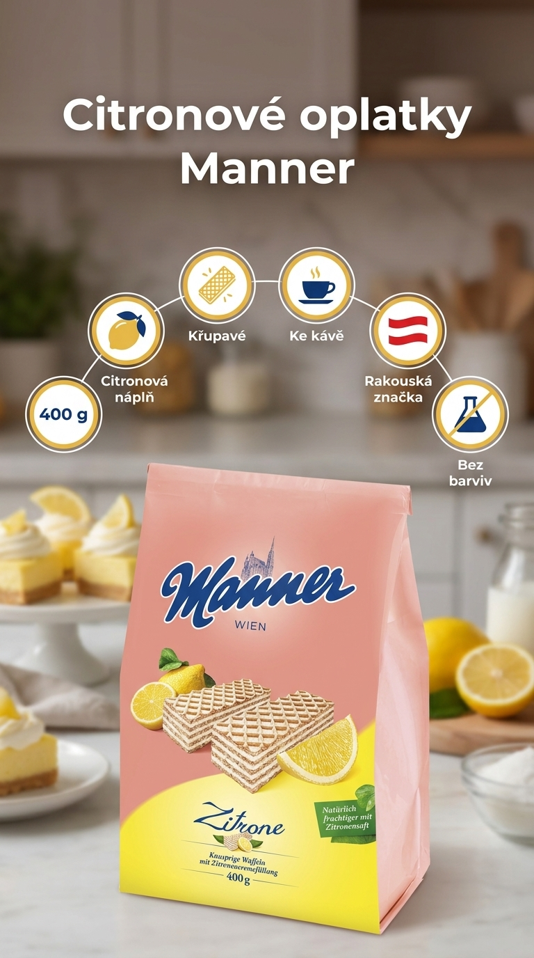 Manner Citronové řezy 400 g - mobilní infografika