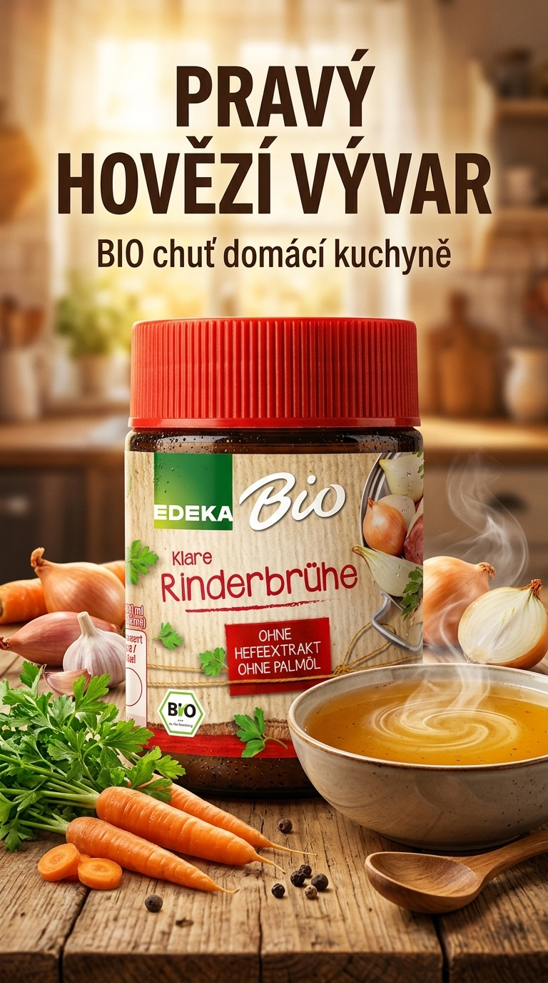 Edeka Bio hovězí vývar - lifestyle poster