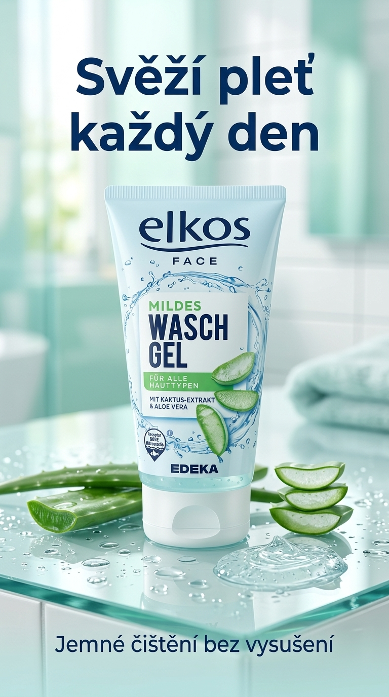 Elkos Čistící gel s kaktusovým extraktem a aloe vera 150 ml - lifestyle poster