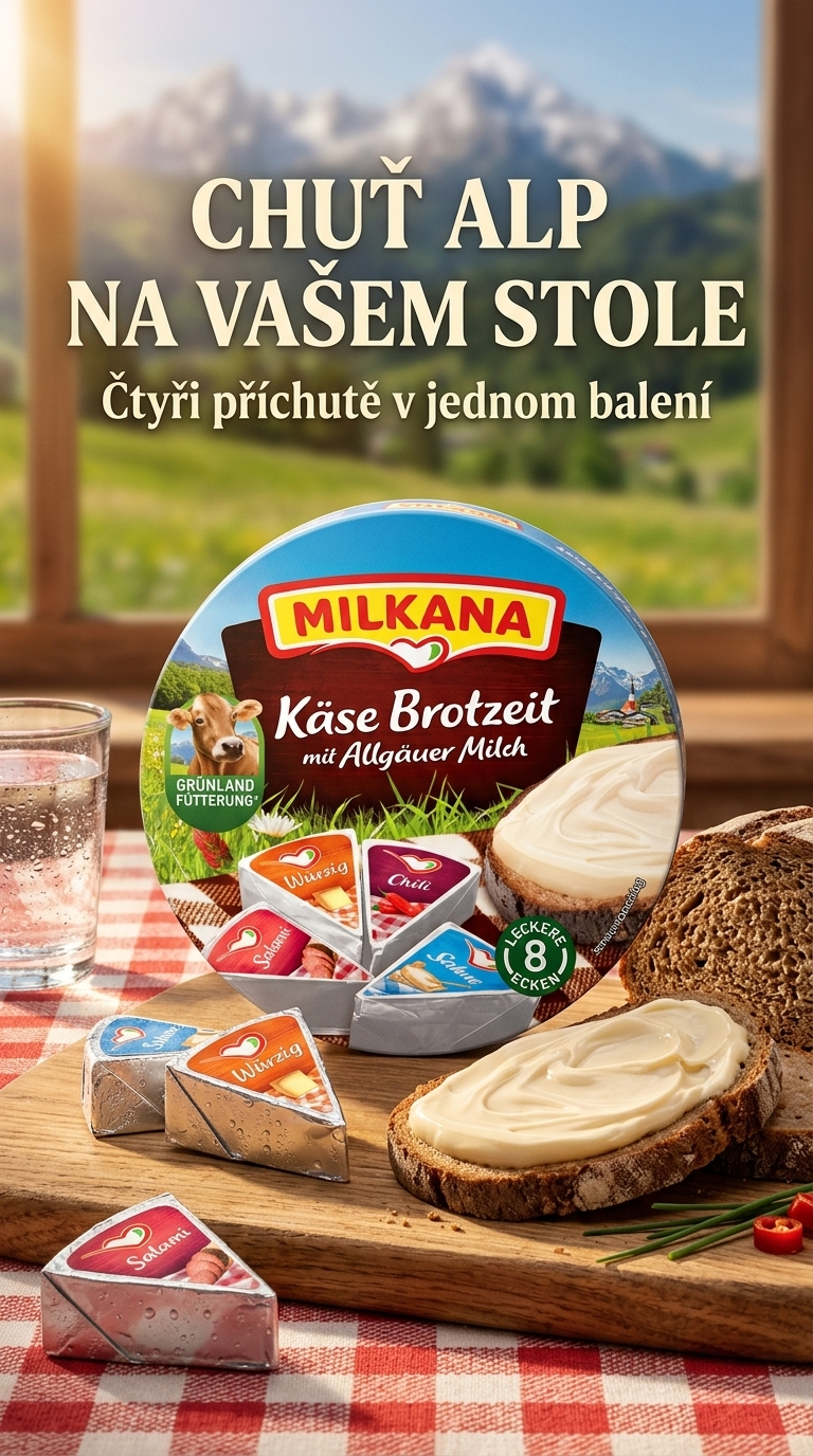 Milkana tavený sýr - chuť Alp na vašem stole
