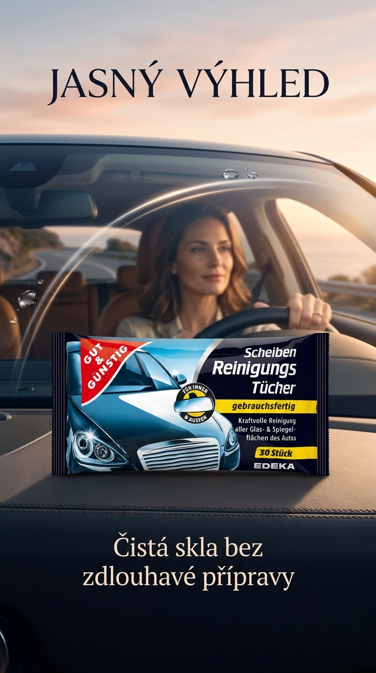 G&G ubrousky na autoskla v automobilovém lifestyle prostředí