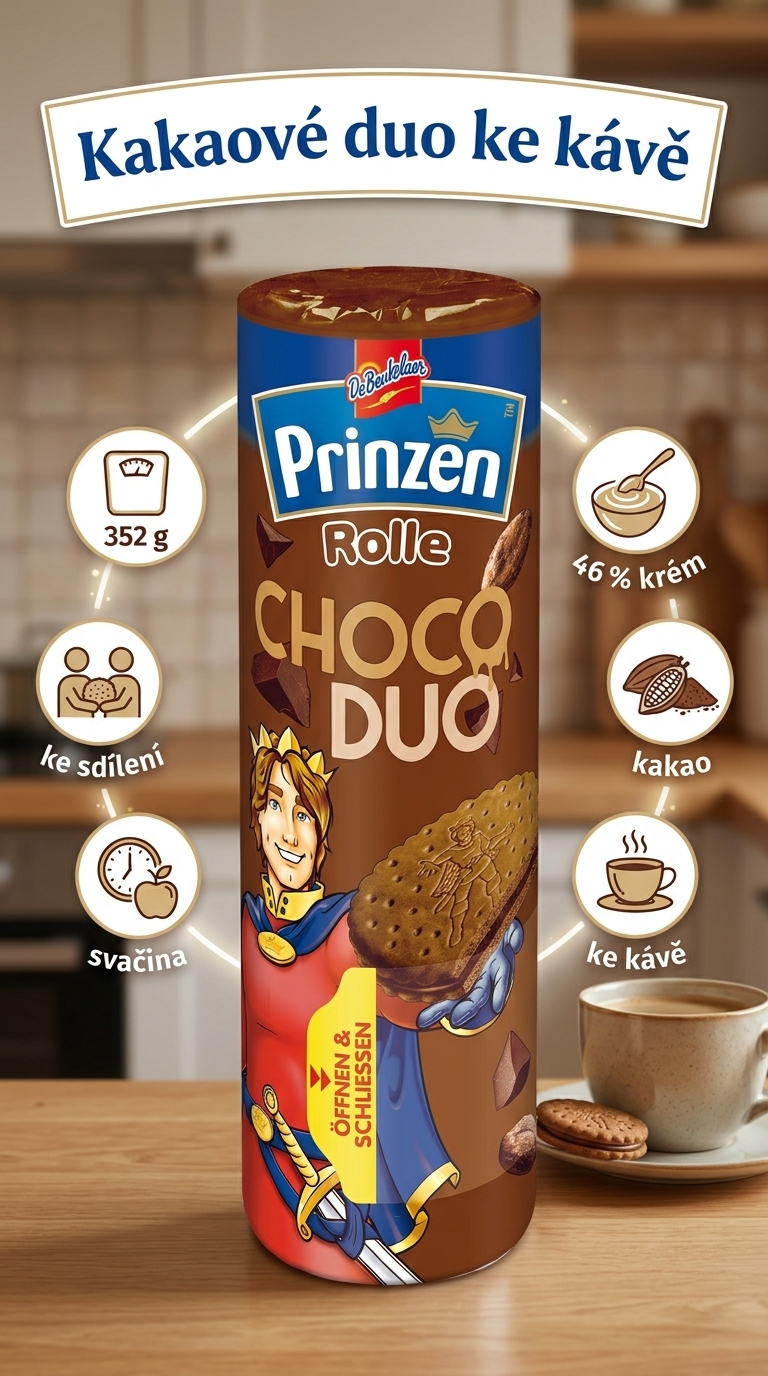 Prinzen Rolle Choco Duo - mobilní infografika
