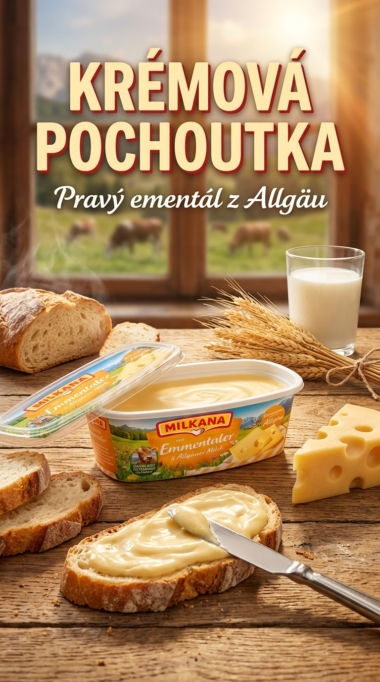 Milkana tavený sýr s ementálem 190g - lifestyle poster