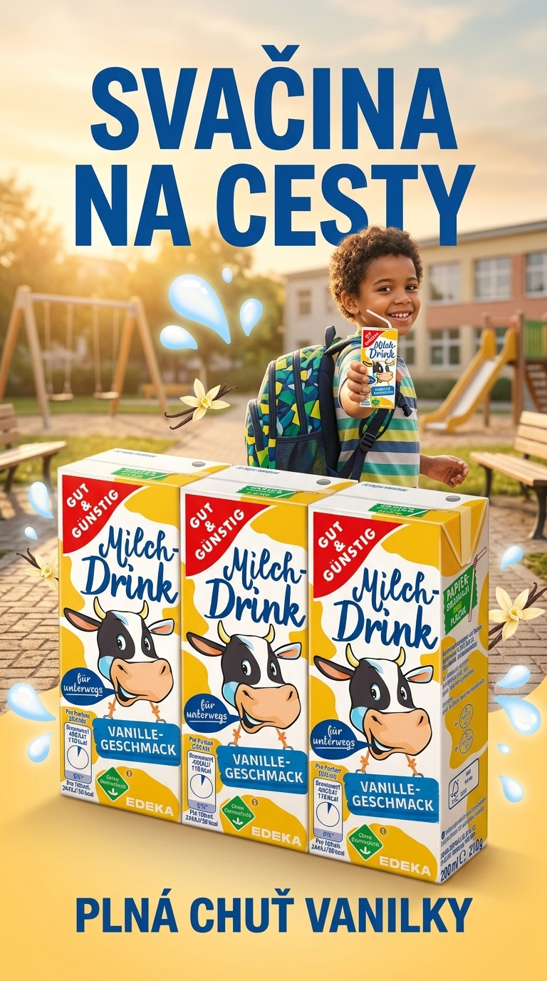 G&G Vanilkový mléčný nápoj - lifestyle poster