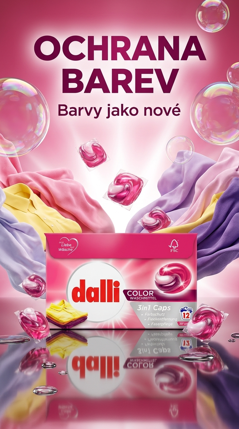 Dalli Color 3v1 kapsle na praní - ochrana barev
