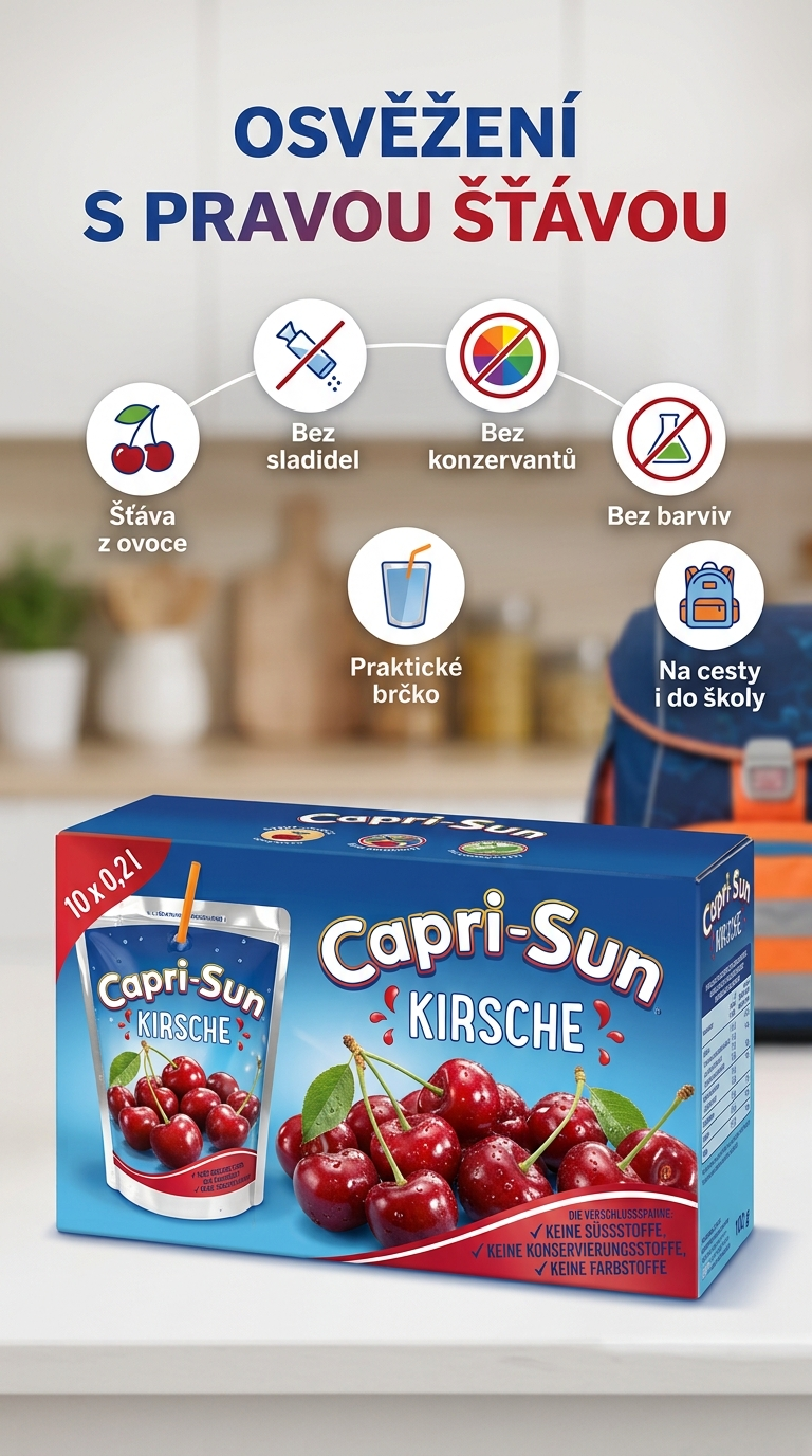 Capri-Sun Třešeň 10 x 200 ml - mobilní infografika