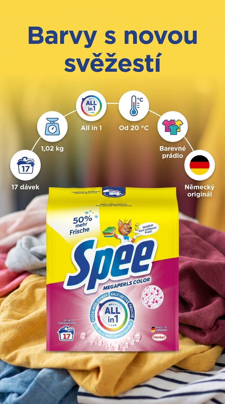 Spee Color Megaperls - mobilní infografika