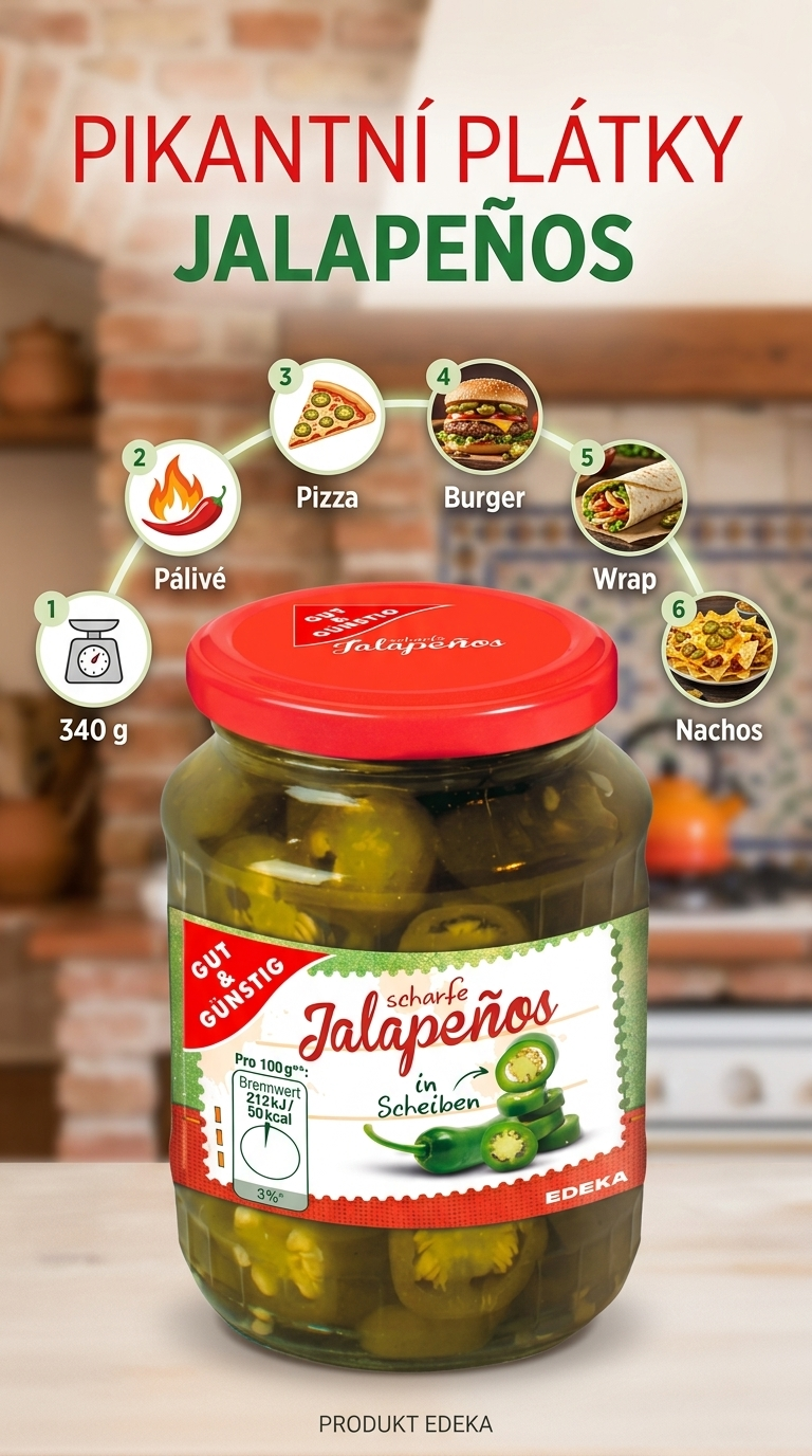 G&G jalapeños - mobilní infografika