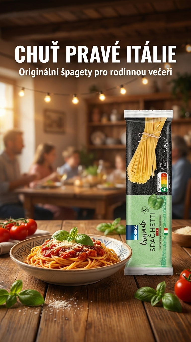 Edeka Italia spaghetti N.5 - italská rodinná večeře