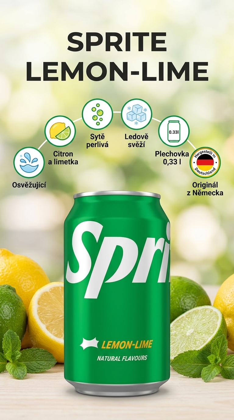 Sprite Lemon-Lime 0,33 l - mobilní infografika