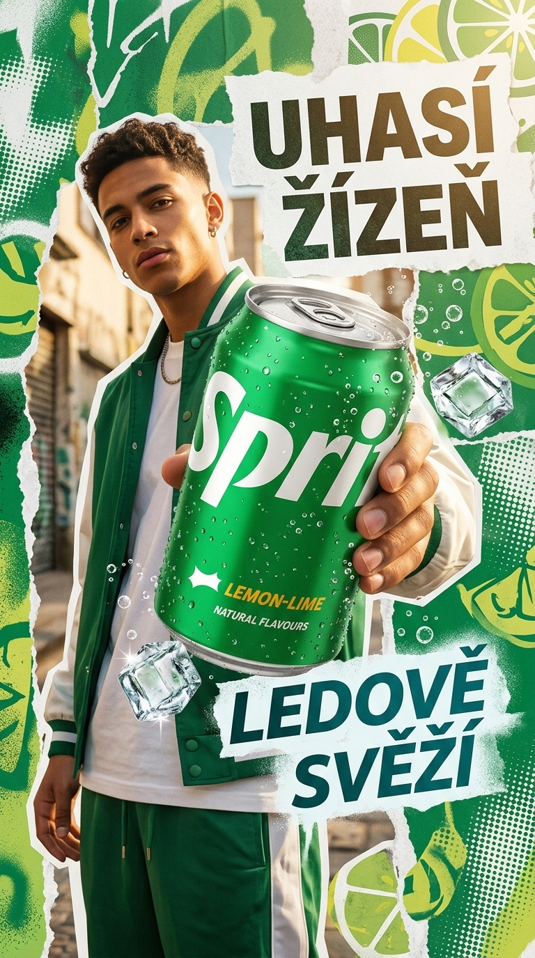 Sprite Lemon-Lime 0,33 l - lifestyle plakát