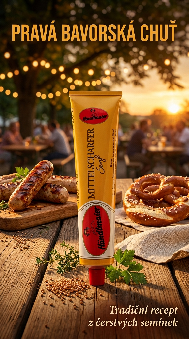 Händlmaier Středně pálivá hořčice - bavorský lifestyle poster