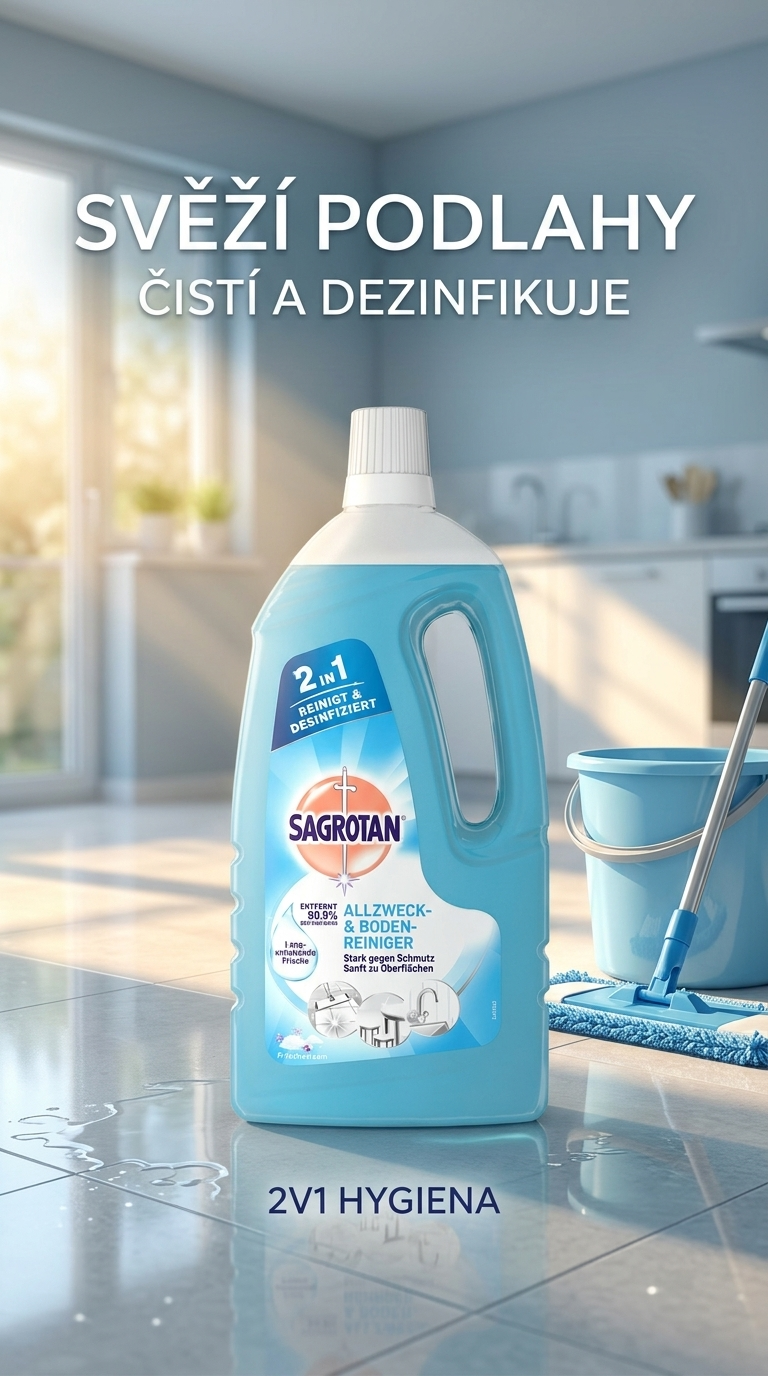 Sagrotan čistič podlah - lifestyle poster