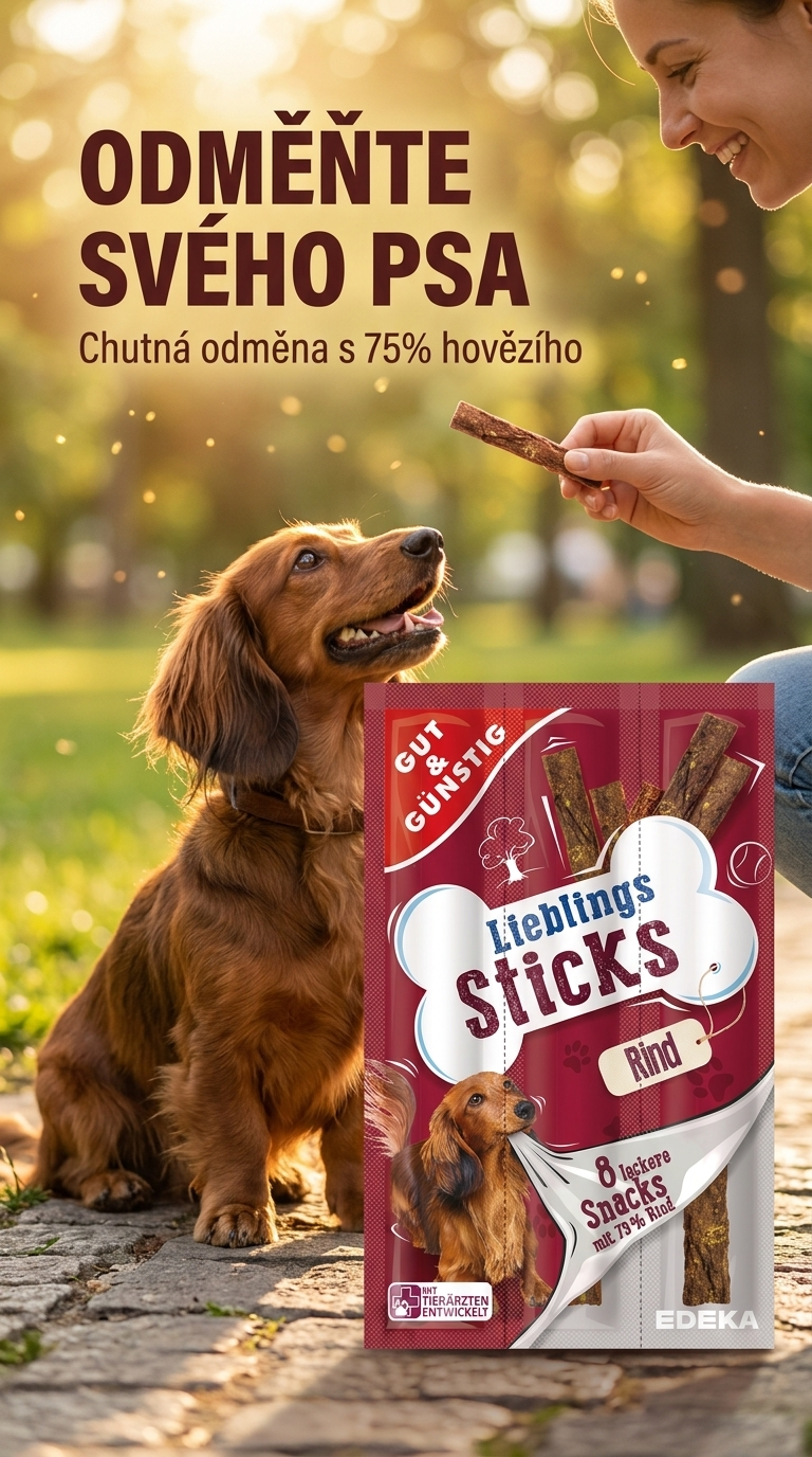 G&G Žvýkací tyčinky s hovězím - lifestyle poster