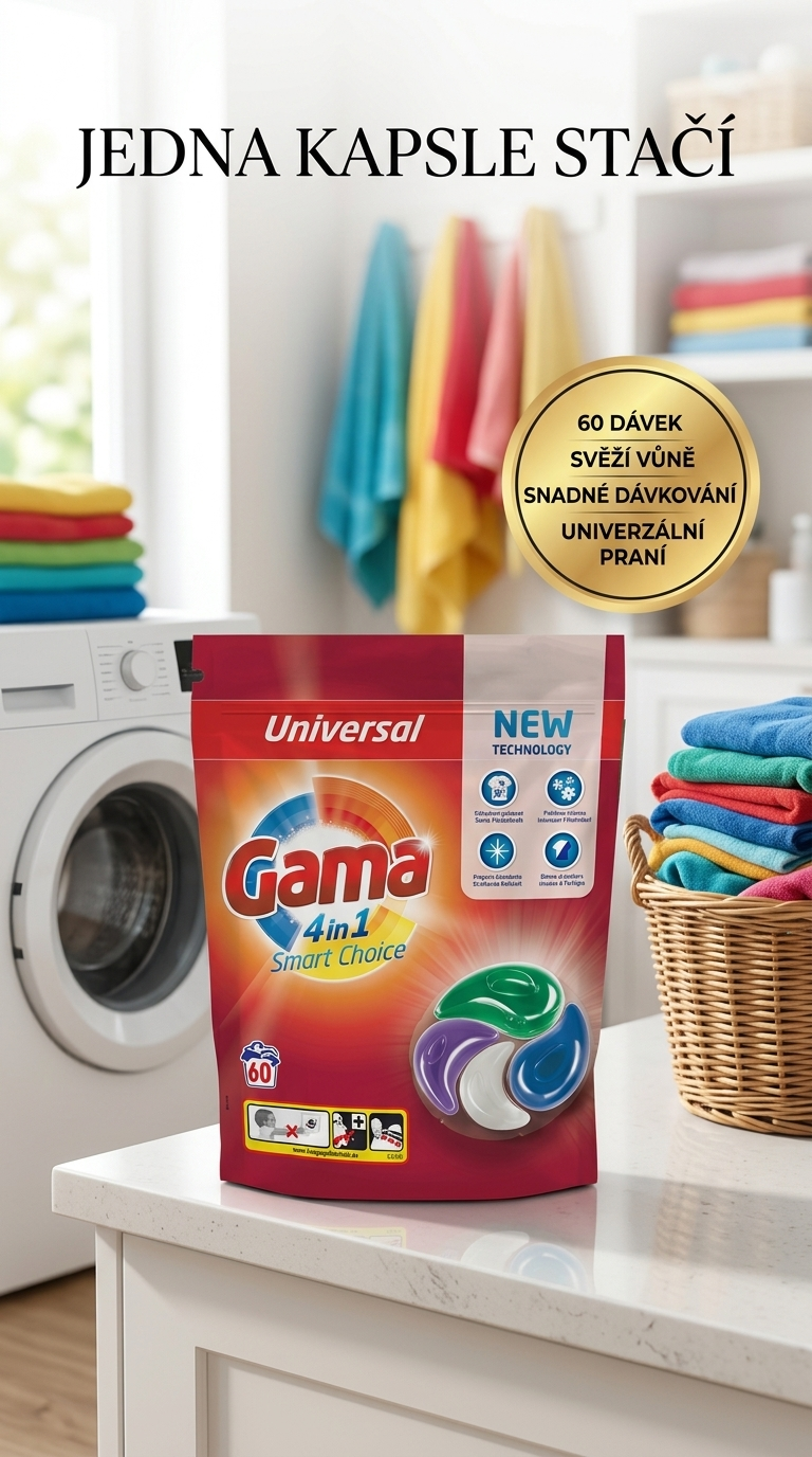 Vizir Gama Caps XL univerzální prací kapsle - lifestyle poster