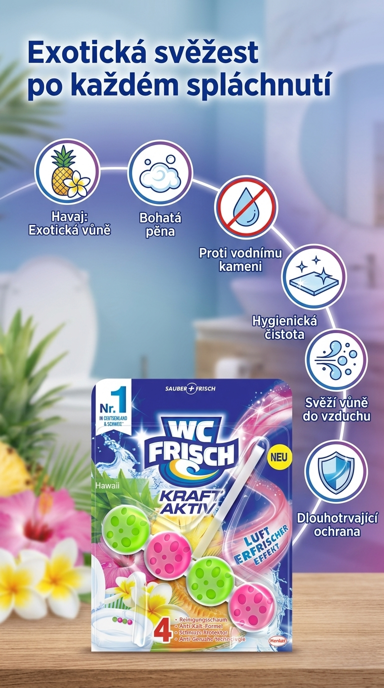 WC Frisch Hawaii - mobilní infografika