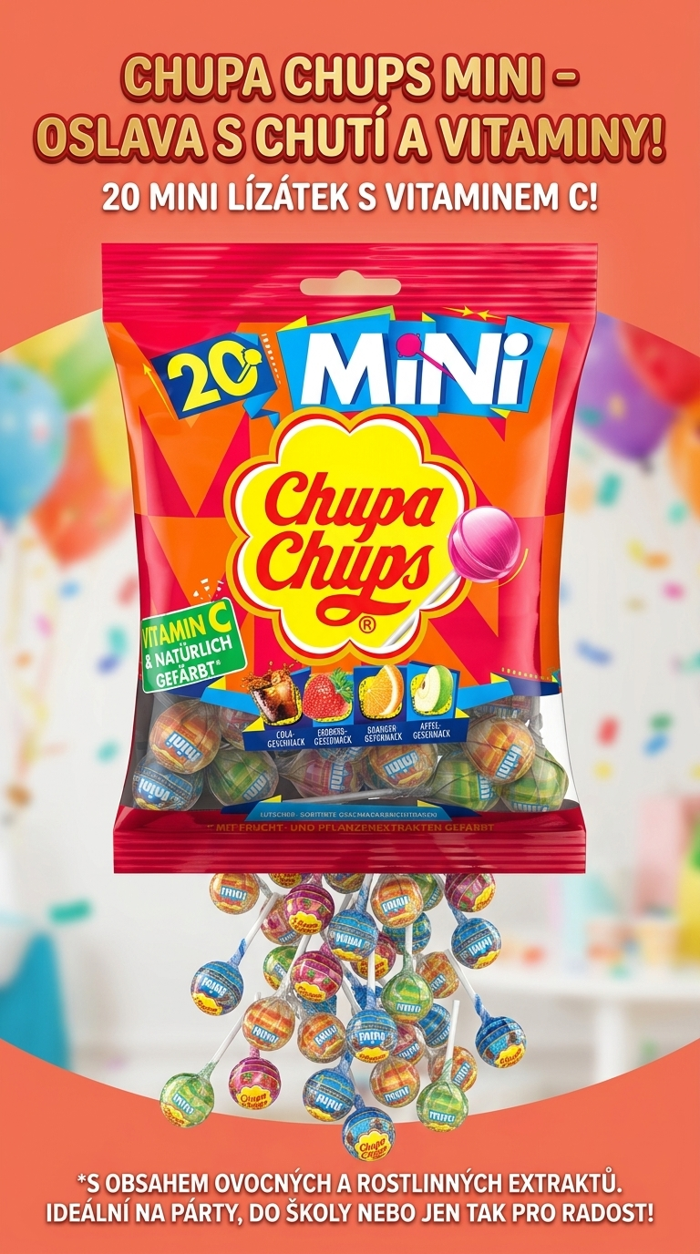 Chupa Chups Mini lízátka s vitamínem C - párty poster
