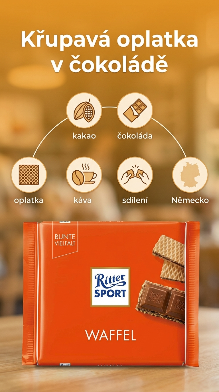 Ritter Sport Waffel - mobilní infografika