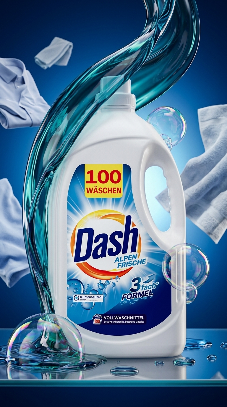 Dash Alpen Frische prací gel - lifestyle poster