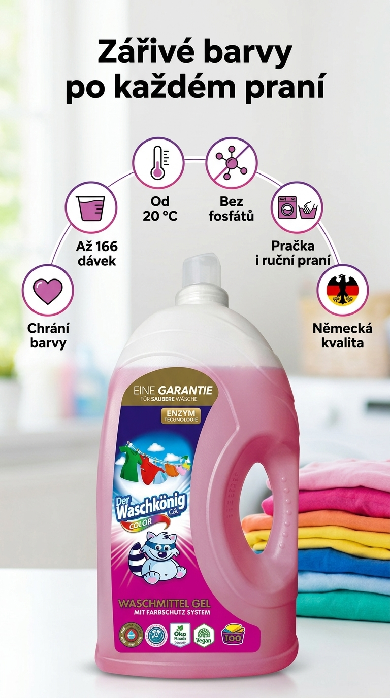 Waschkönig Color gel 5 l – mobilní infografika