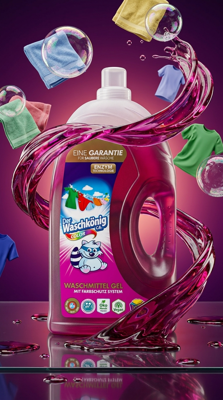 Waschkönig Color gel – lifestyle poster