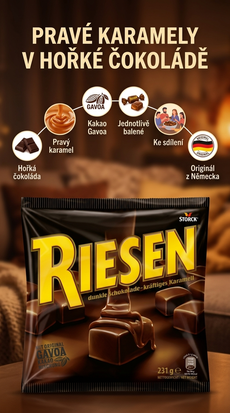 Storck Riesen 231 g - mobilní infografika