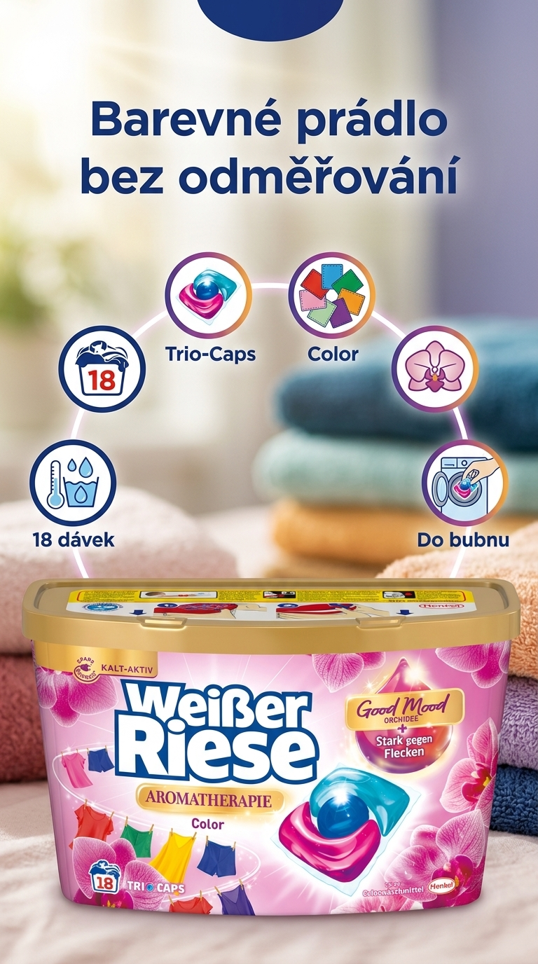 Weisser Riese Color Trio Caps Orchidej - mobilní infografika