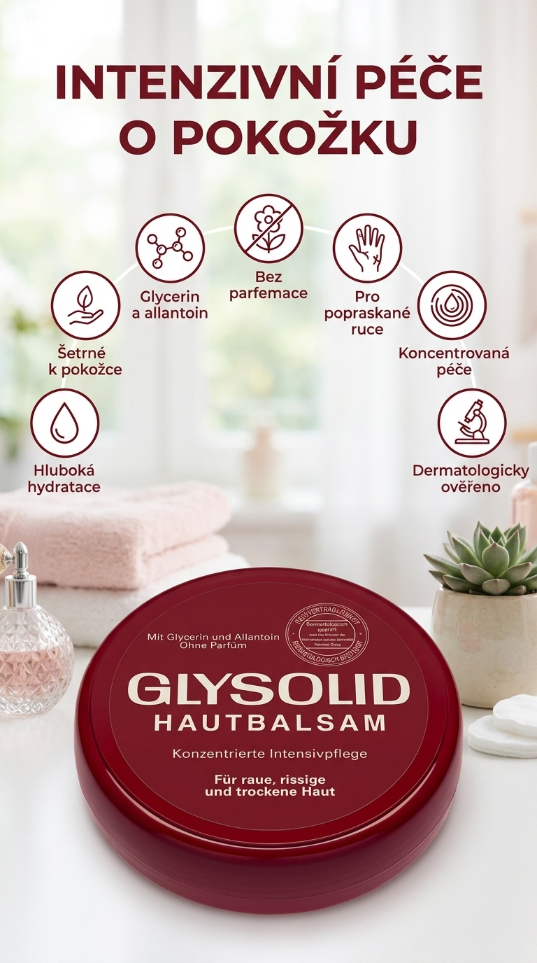 Glysolid pečující krémový balzám na pokožku 100 ml - mobilní infografika