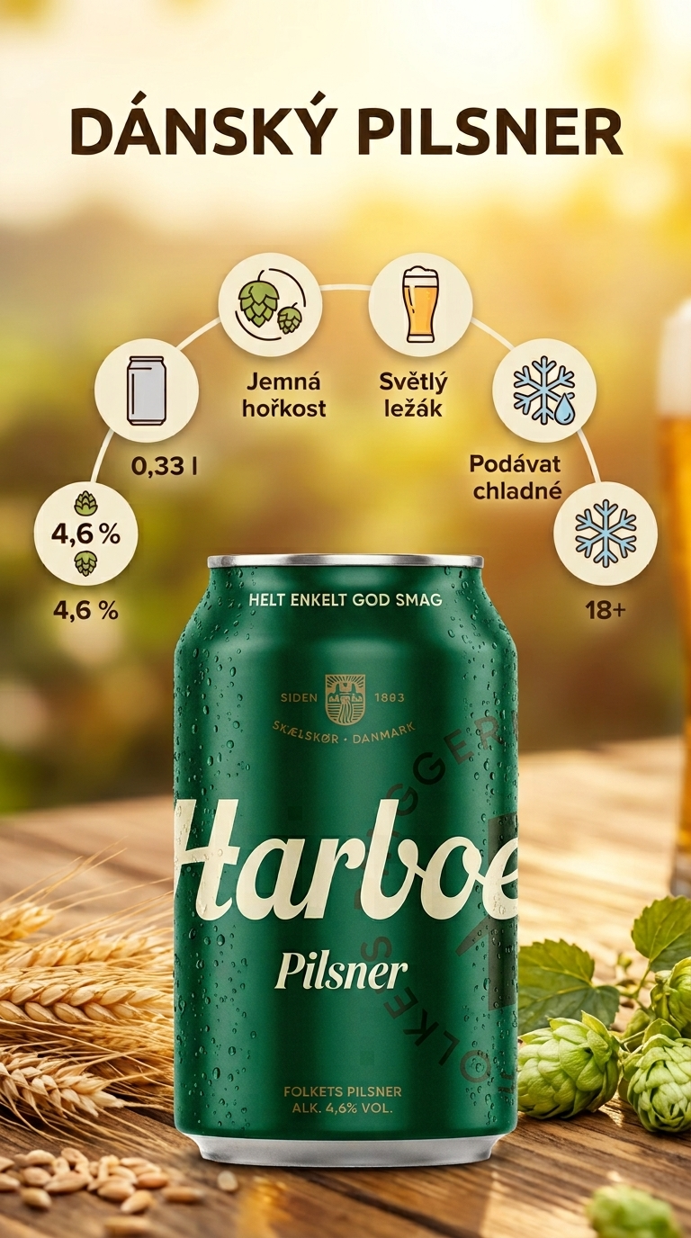 Harboe Pilsner - mobilní infografika