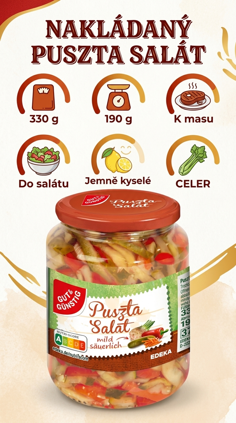 G&G Puszta salát - mobilní infografika
