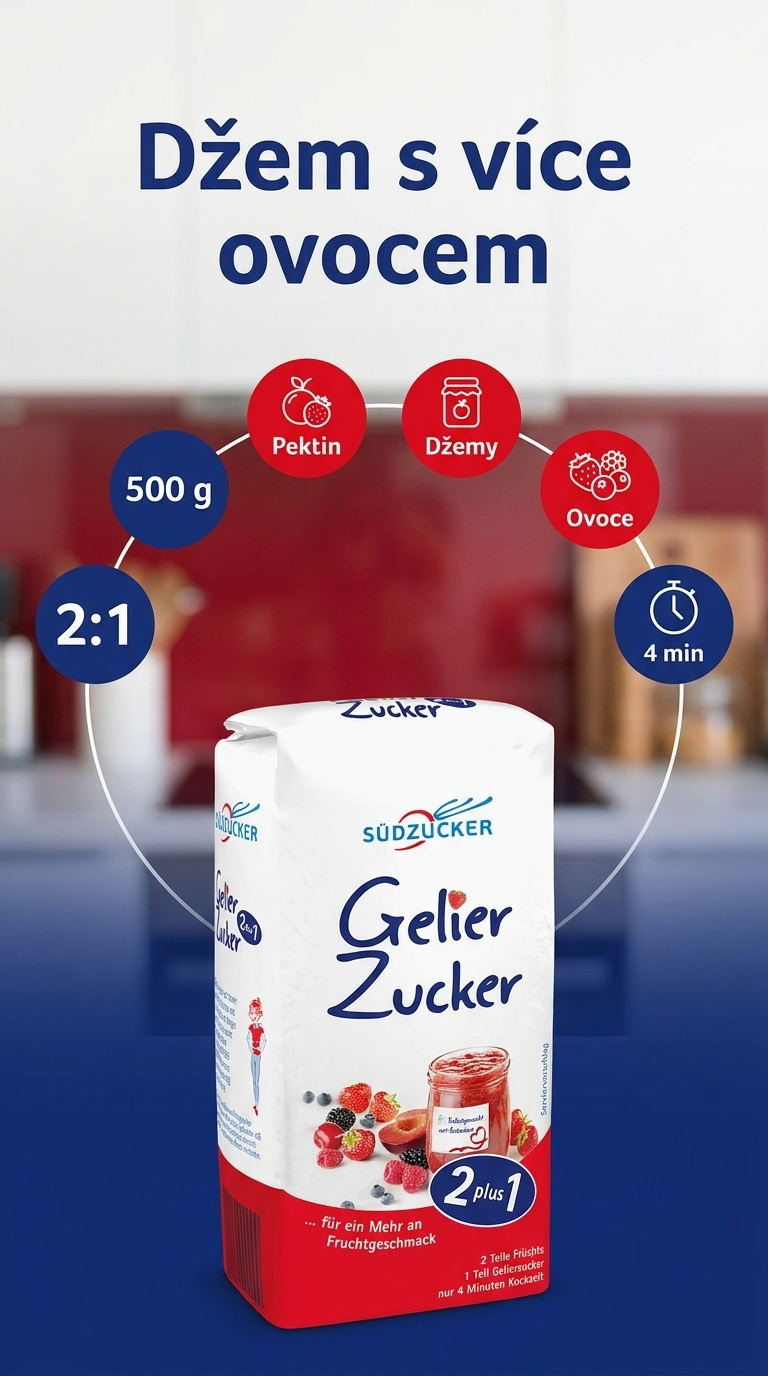 Südzucker Gelier Zucker 2 plus 1 - mobilní infografika