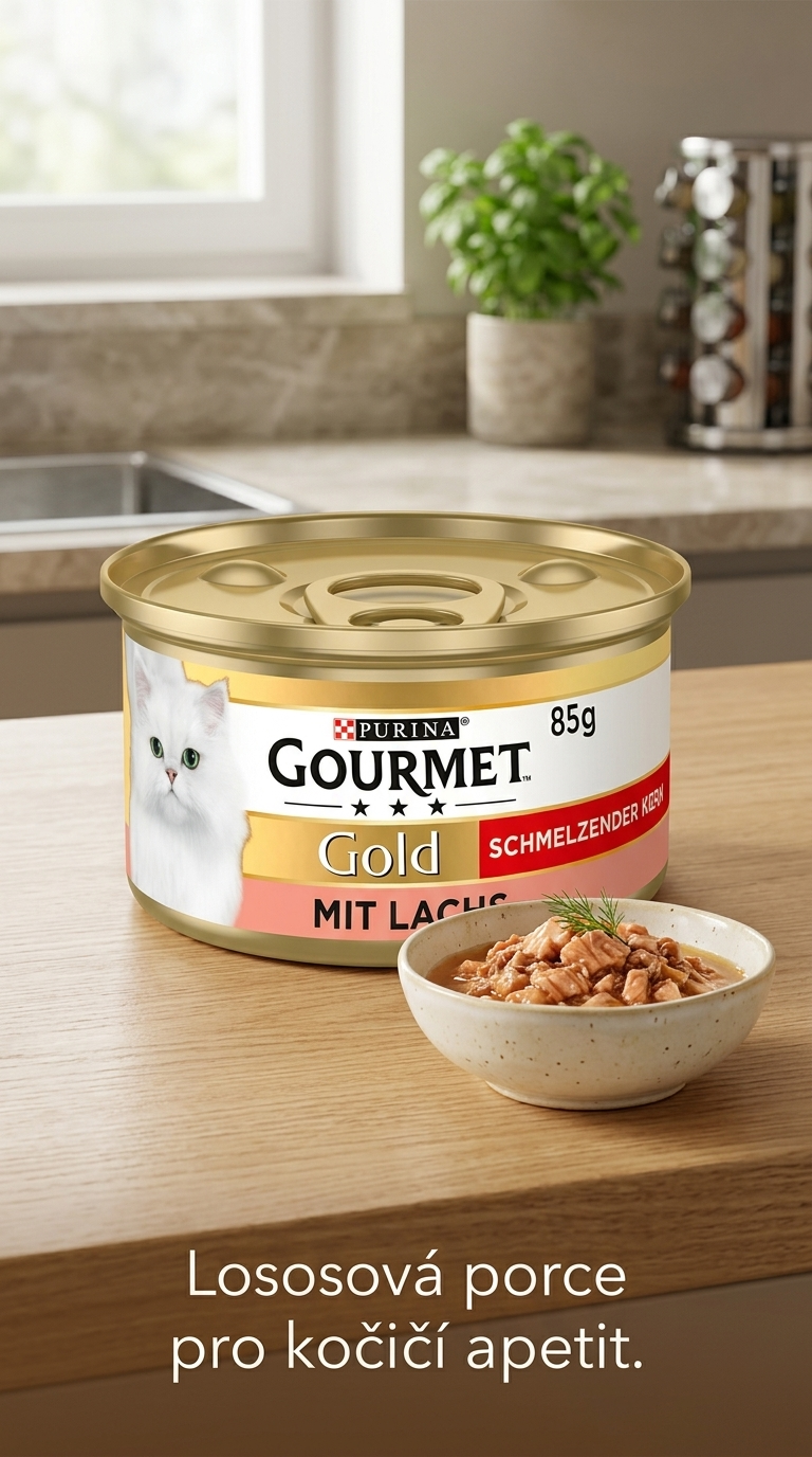 Purina GOURMET Gold s lososem - lifestyle poster