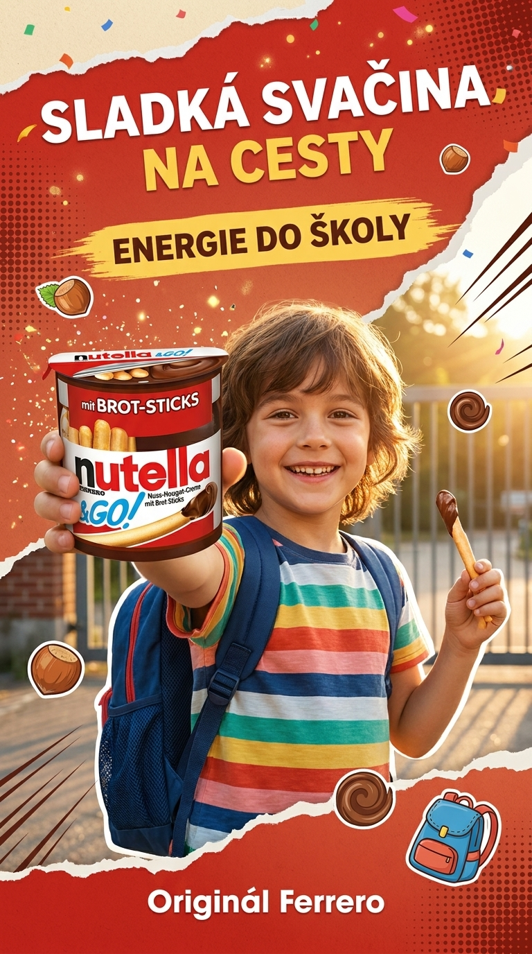 Nutella & GO! s křupavou tyčinkou 52 g - lifestyle poster