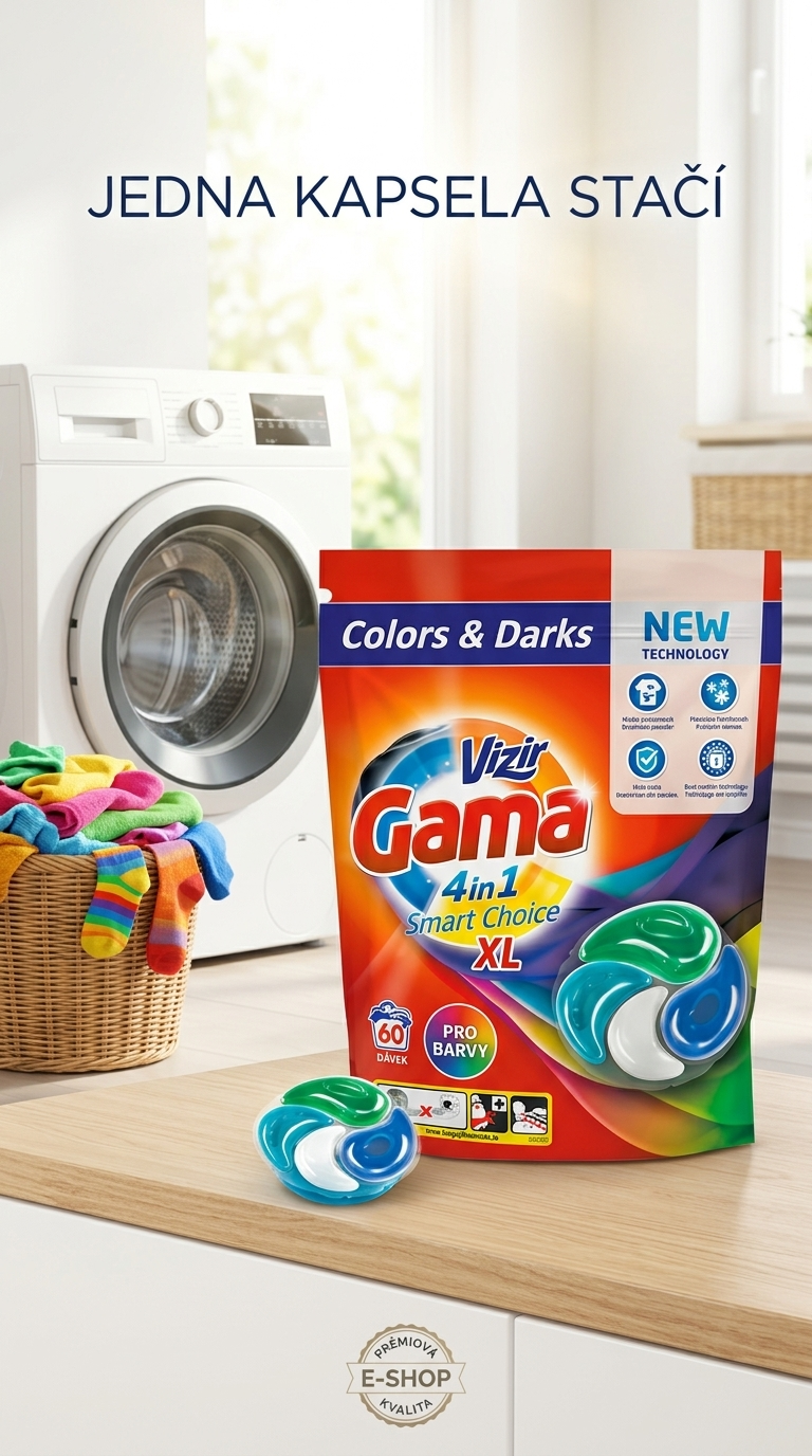Vizir Gama Caps XL Color prací kapsle - lifestyle poster