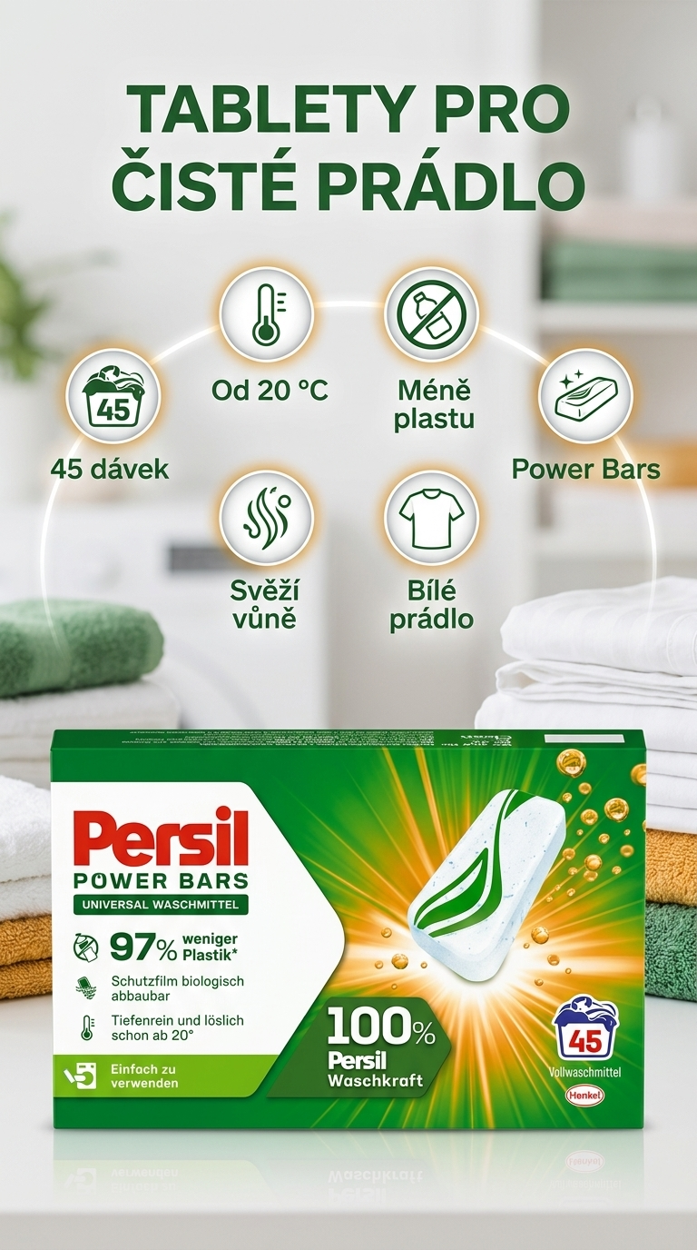 Persil Power Bars - mobilní infografika
