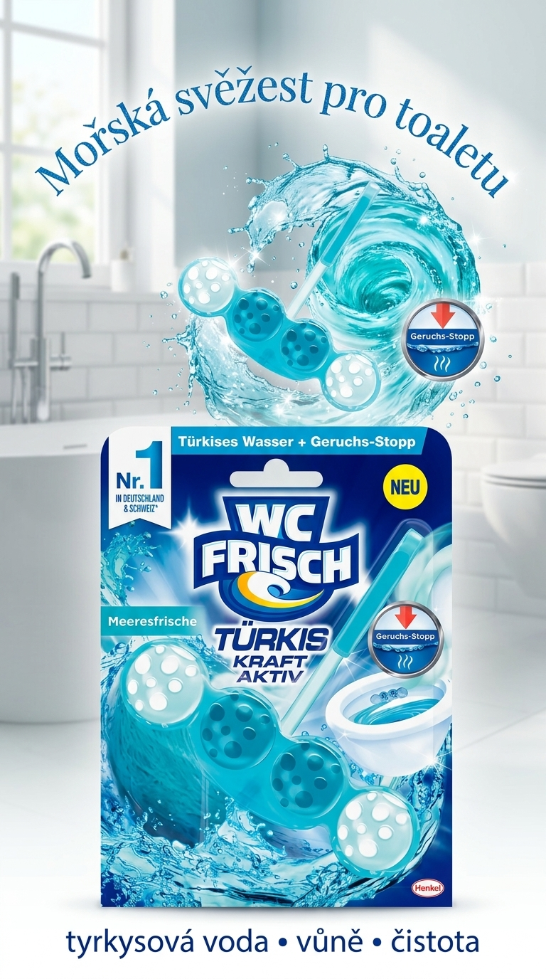 WC Frisch Türkis - lifestyle poster