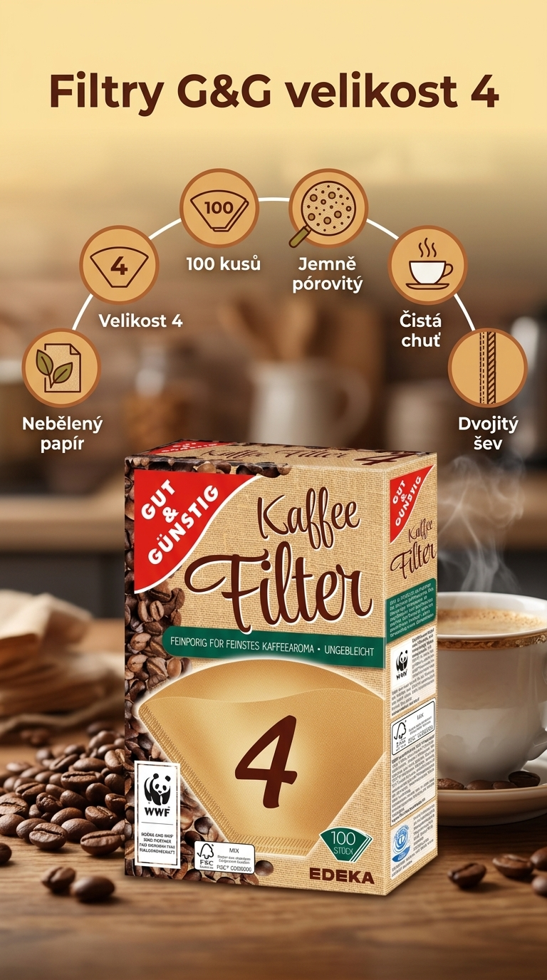 G&G Filtry do kávovarů velikost 4 - mobilní infografika