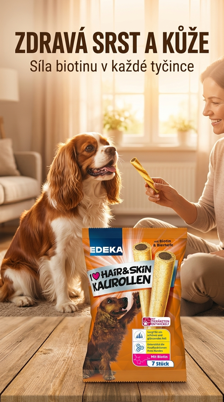 Edeka I love žvýkací tyčinky pro perfektní srst a kůži - lifestyle poster