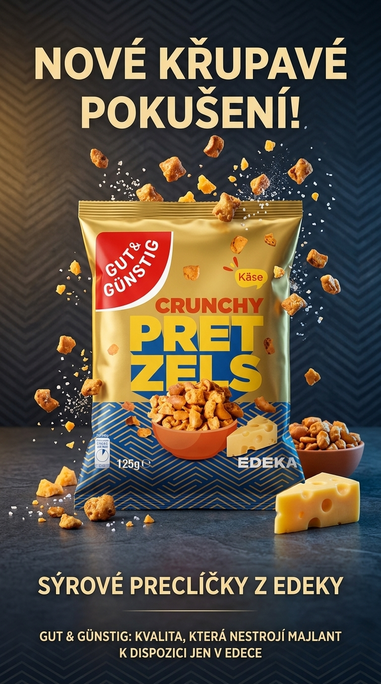 G&G křupavé preclíčky Cheddar v lifestyle aranžmá