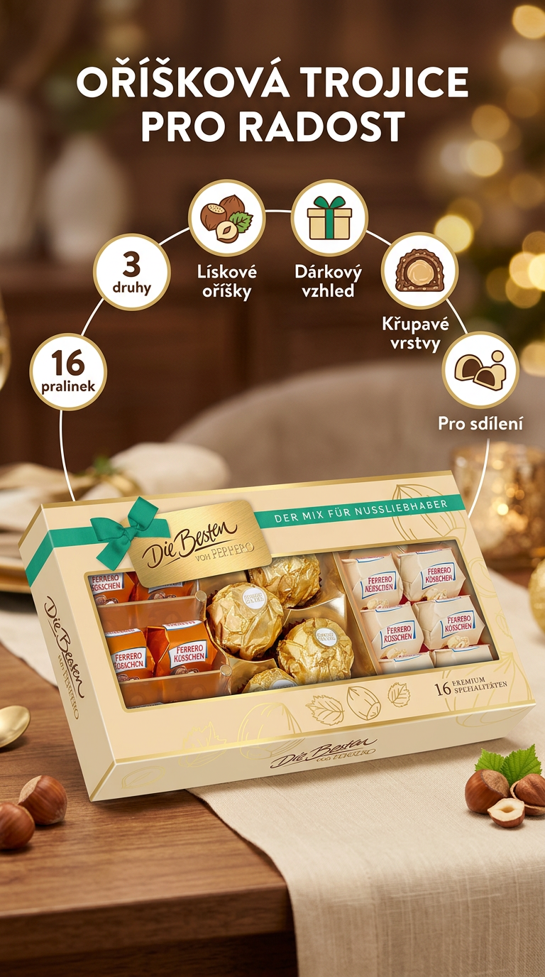 Ferrero Die Besten oříšková edice - mobilní infografika