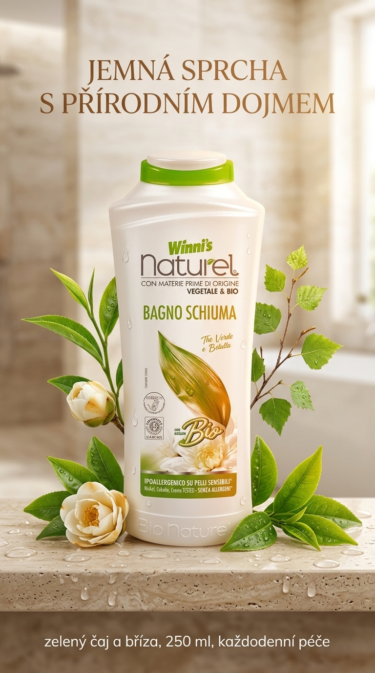 Winni's Naturel sprchový gel - lifestyle poster