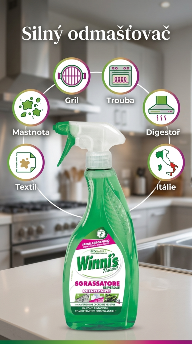 Winni´s Sgrassatore silný odstraňovač mastnot 500 ml - mobilní infografika
