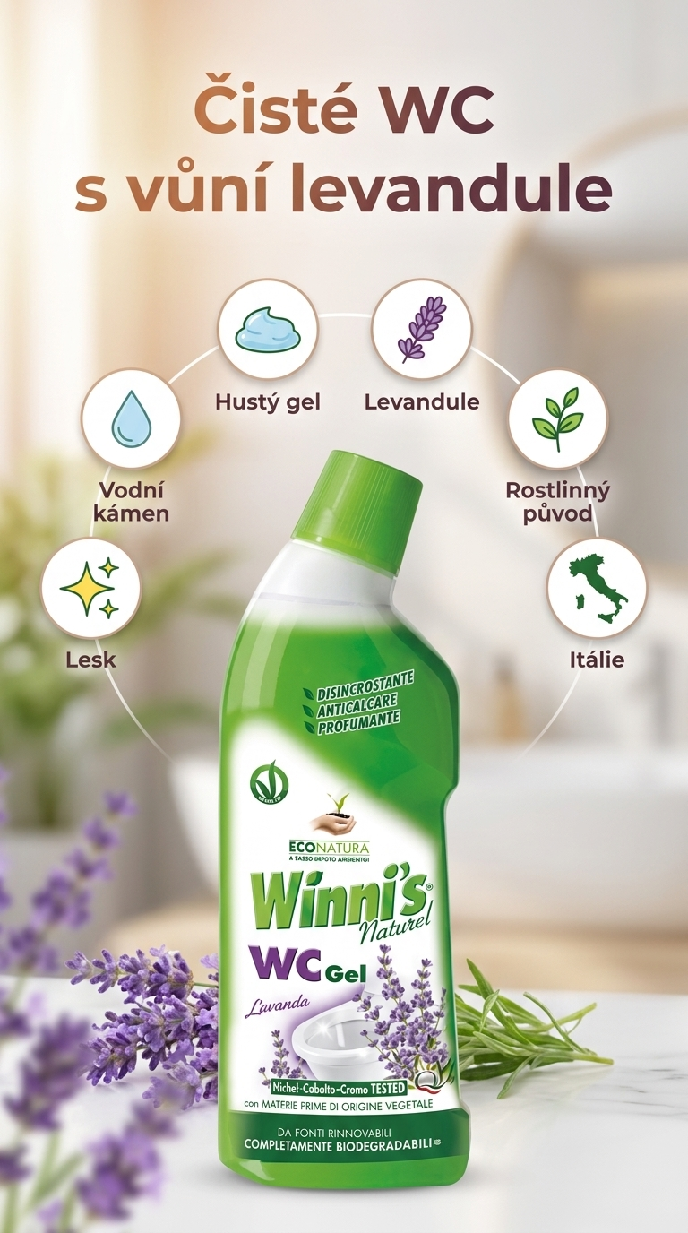 Winni´s ekologický WC gel s vůní levandule 750 ml - mobilní infografika