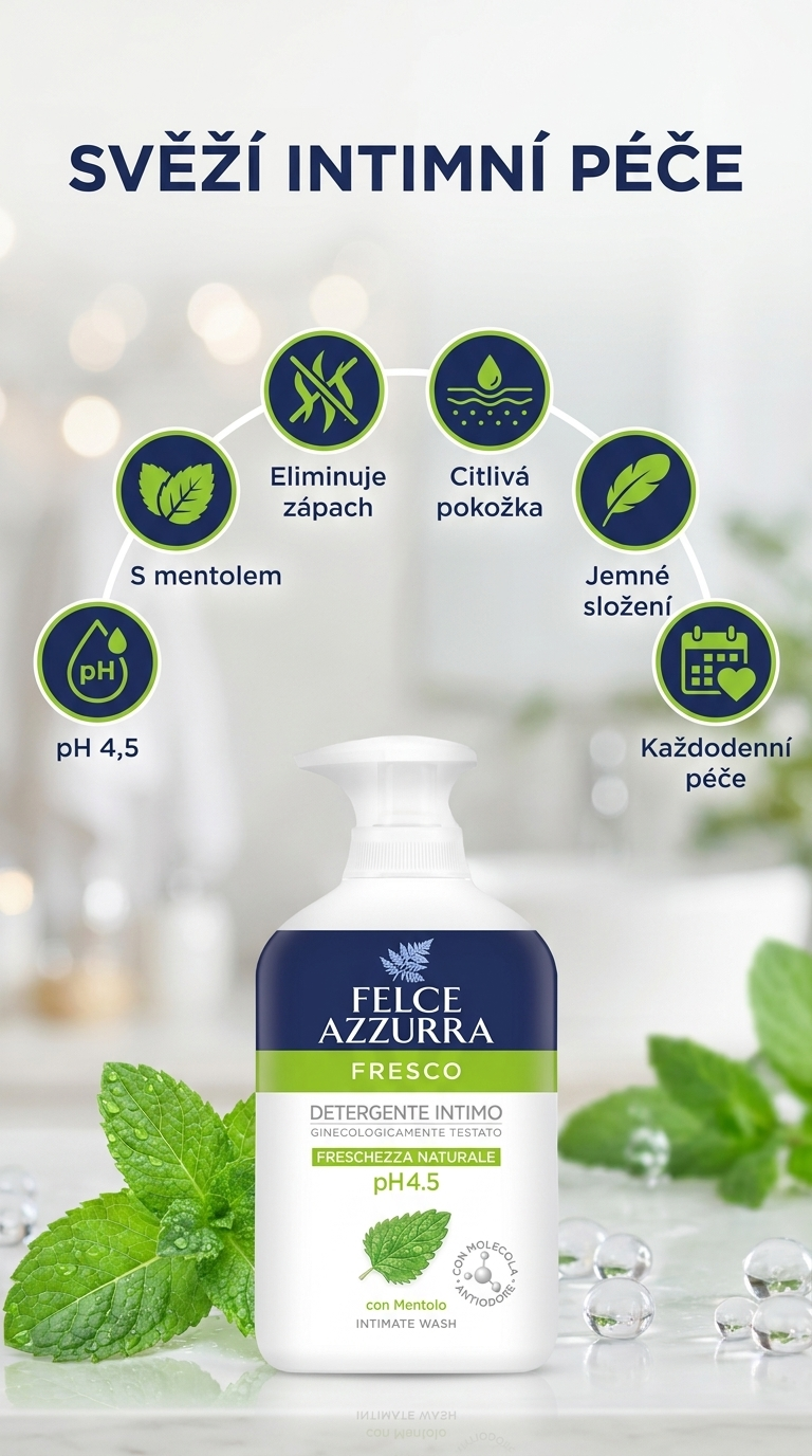 Felce Azzurra Fresco intimní gel - mobilní infografika