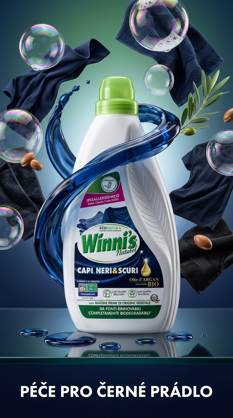 Winni's prací gel na černé prádlo 15 dávek 750 ml - péče o tmavé prádlo