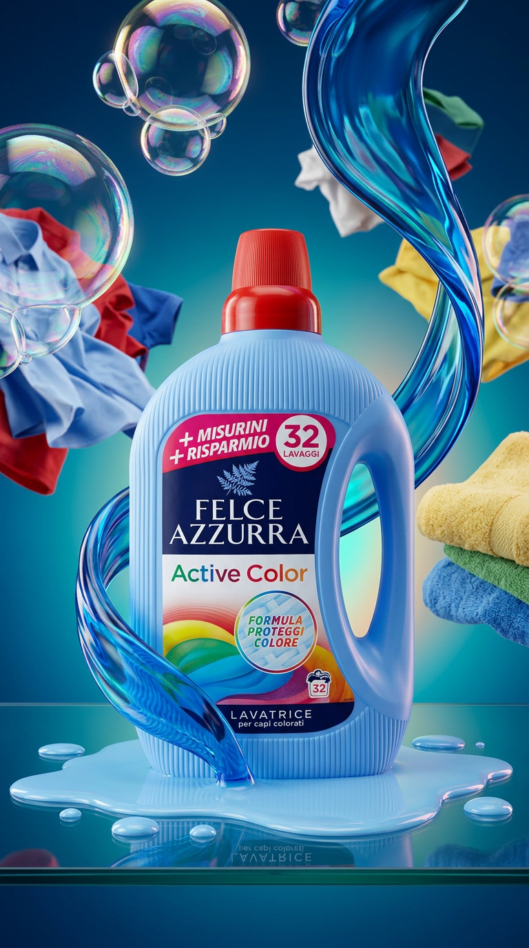 Felce Azzurra Active Color prací gel - lifestyle poster