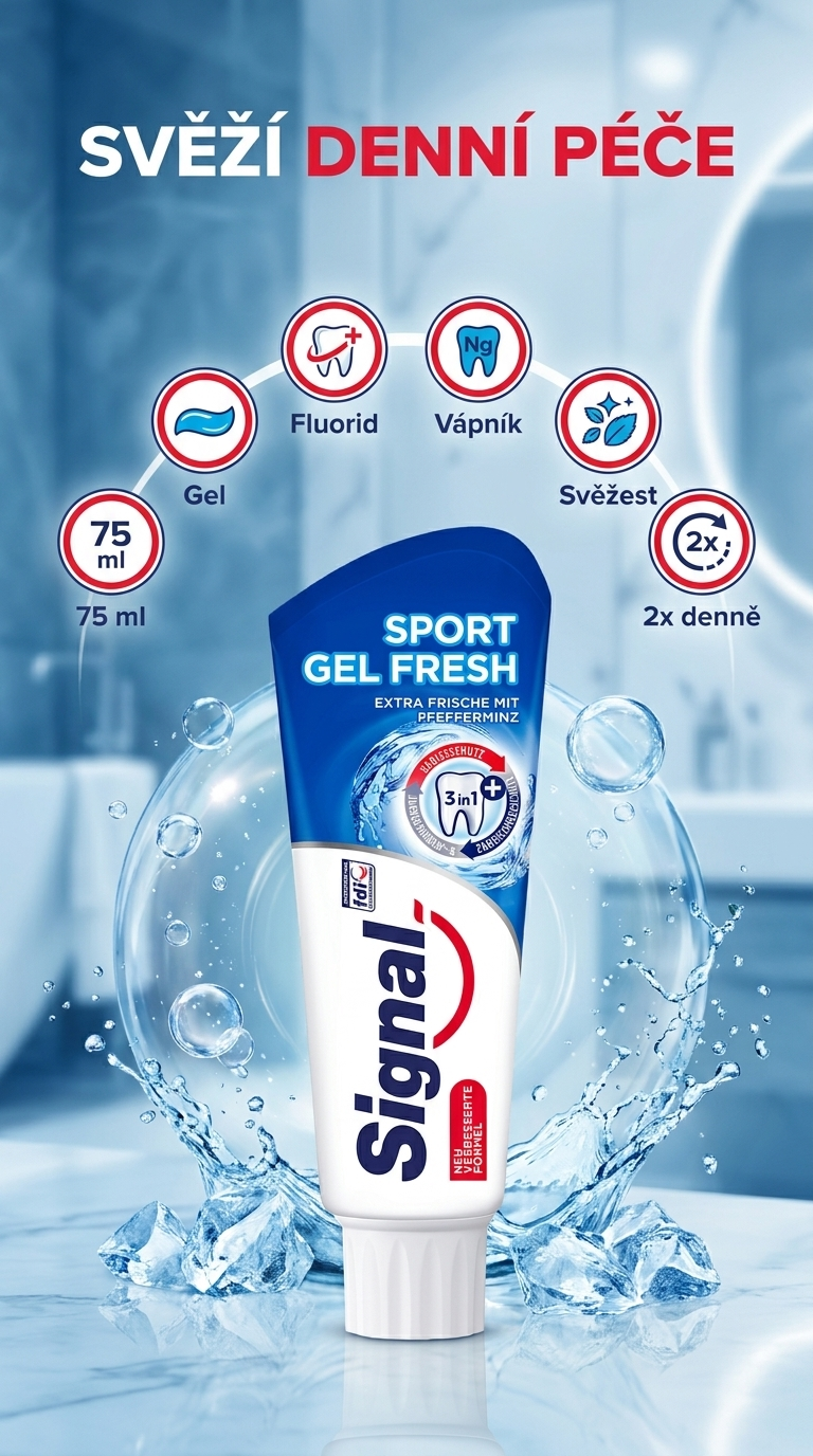 Signal Sport Gel Fresh - mobilní infografika