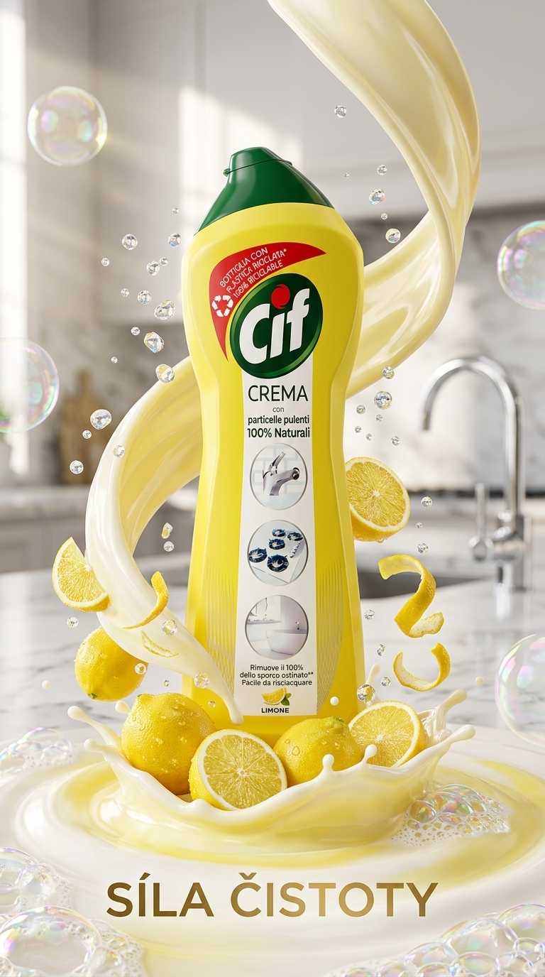 Cif čisticí krém citron - lifestyle poster